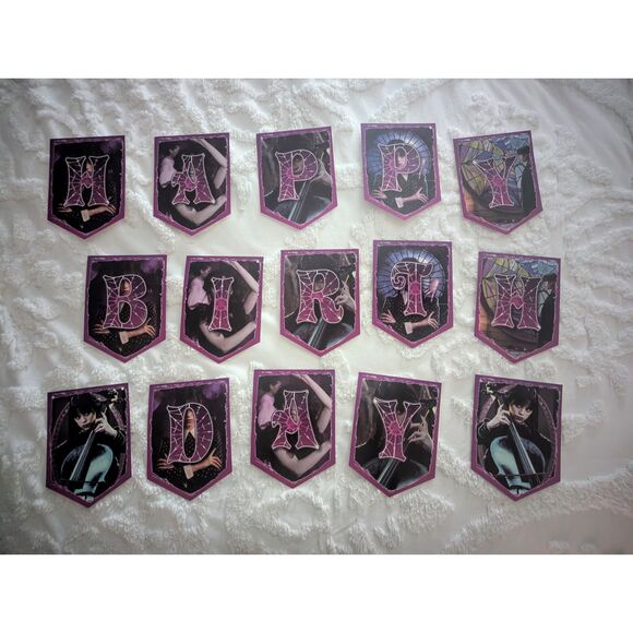 🖤 Wednesday Addams Birthday Party Set + Lunch Bag – NEW - Picture 3 of 15